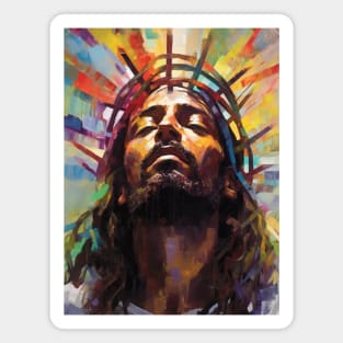 African American Jesus Christ Praying Magnet